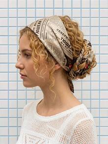 Joivida 1Pc/2Pcs Multi-Functional Scarf With Printed Text Design And High-End Feel, Breathable And Stylish,Retro Bandana With The Theme Of The USA-Canada-Mexico World Cup, Versatile Decorative Square Scarf That Can Be Used As A Headwear And Hairband - Multicolor - View 2