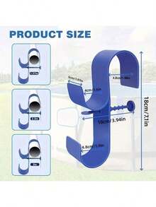 2pcs Adjustable Fixed Swimming Pool Pole Holder - Durable Plastic, Suitable For In-Ground Pools, Swimming Pool Accessories | Adjustable Bracket | Plastic Construction, Pool Pole Holder, A Great Pool Accessory - 2 Pack - View 2