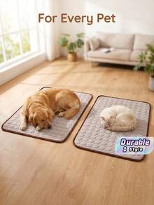 Super Soft And Warm Polyester Cat And Dog Thick Heat Storage Pad With Five Layers That Can Be Machine Washed, Suitable For Warm Pads For Large, Medium And Small Pets - Grey - View 1
