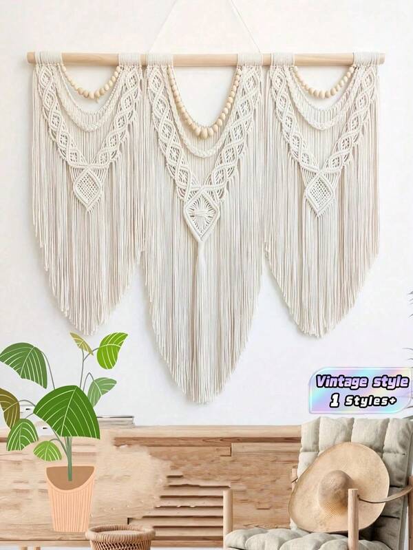 Boho Woven Tapestry Wall Hanging – Large Macrame Mandala Art Decor For Living Room, Bedroom, Dorm, Apartment, Bohemian Vintage Farmhouse Ornament, Birthday Housewarming Gift For Her