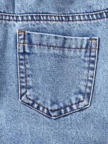 SHEIN 男童牛仔長褲 春/秋新款街頭風工裝風 中藍色水洗牛仔 寬鬆直筒大口袋設計 鬆緊腰頭 舒適優質棉牛仔布 日常基礎款 春/秋穿搭 幼童男童寬腿褲 - 淺色水洗藍 - 查看 9