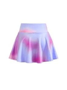 Cheerettes Gradient Print Sports Skort With Pockets - Multicolor - View 5