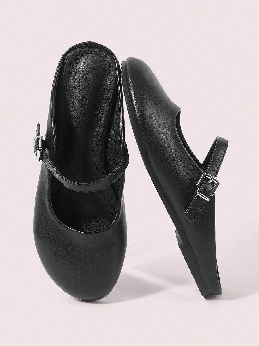 CUCCOO DOLLMOD Ladies Gentle Bow Women's Satin Low Vamp Mules Shoes Fall Shoes - Black - View 1