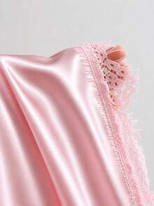 Sweetra Sexy Hot Girl Light Sexy Sweet Elegant Fantasy Charm Lady Young Shopping Dating Birthday Party Beach Vacation Light Social Occasion Asymmetrical Lace Trim Waist-Cinching Slim-Fit Bodycon Light Pink Spring Summer Autumn Women's Cami Dress - Baby Pink - View 6