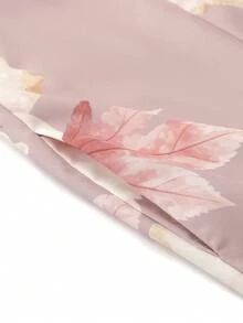 Irokai Japanese Traditional Summer Women's Two-Piece Kimono Yukata Printed (Without Obi) - Dusty Pink - View 4