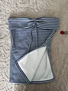 IslaSuriya Women's Summer Casual Striped Bandeau Top - Multicolor - View 5