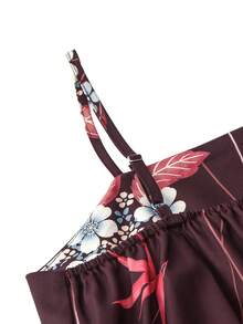 Irokai 日式傳統和服藍色線條繪製菊花花卉圖案女款改良兩件套浴衣套裝 泰國度假夏季 - 彩色 - 查看 6