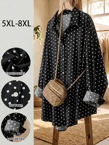 SHEIN CURVE+ 大尺碼感恩節秋季休閒 1950 年代復古傳統服飾長袖，2026 冬季 22W - 彩色 - 查看 1