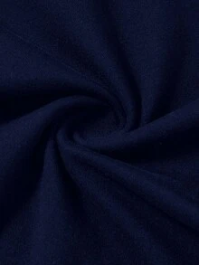 SHEIN 青少年女孩時尚百搭撞色摺腰喇叭褲 - 藍白色 - 查看 6