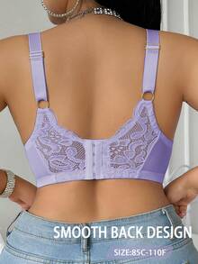Divavoom Plus Size Lace Underwire Bra, 1pc - Purple - View 4