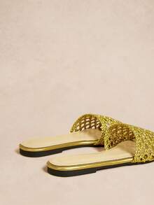 Rosivie Women's Bohemian Style Buckle Design Casual Flat Sandals Summer Shoes - Golden yellow - View 5