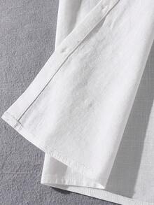 Teen Boys' White Shirt. Perfect For Spring, Summer, And Fall. Ideal For Everyday Casual Cute Teen Techno, Light Business, And Commuting. Party Rave - White - View 6