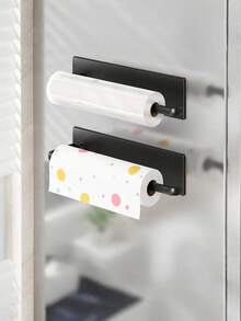 1 Punch-Free Wall-Mounted Kitchen Tissue Holder, Punch-Free Roll Paper Storage Rack, Kitchen Tissue Wrap Towel Storage Rack. - Multicolor - View 14