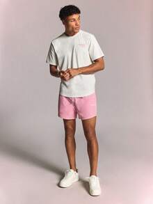 SUMWON Club Front Runner Printed Crew Neck Short Sleeve Regular Fit Tee With Back Graphic Text Print - White - View 3