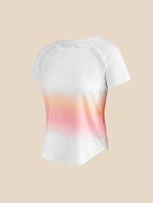 Cheerettes Women's Gradient Color Raglan Short Sleeve Sports T-Shirt - Multicolor - View 9