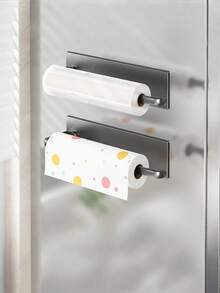 1 Punch-Free Wall-Mounted Kitchen Tissue Holder, Punch-Free Roll Paper Storage Rack, Kitchen Tissue Wrap Towel Storage Rack. - Multicolor - View 13