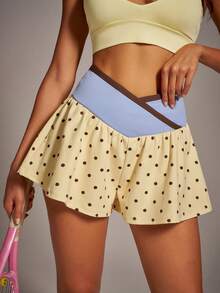 VARSIVA Falda pantalón deportiva con estampado de lunares y patchwork de bloques de color - Multicolor - Ver 11