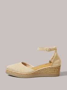 Styleloop Women's Wedge Heel Platform Sandals, Bohemian, Beach Vacation, Western Wind, Summer Wear, Travel Essentials - Light camel - View 3