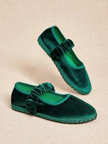 Rosivie Women's Casual Versatile Flat Slip-On Shoes For Daily Commute For Christmas Valentine's Day - Dark Green - View 2