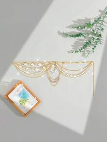 SHEIN Swim Women's Seashell Decor Sexy Golden Waist Chain For Beach, Summer Swimwear Accessory - Multicolor - View 1