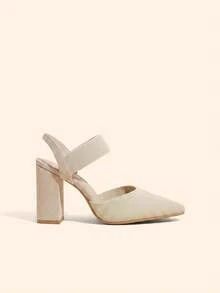 CUCCOO BASICS Zapatos de mujer de tacón alto en color albaricoque clásico y con correa de tobillo desmontable, ideales para el uso diario, vacaciones de primavera y verano, rebajas de verano, Navidad, otoño y Año Nuevo - Albaricoque - Ver 1