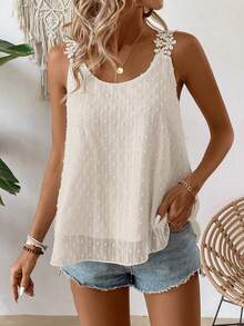 EMERY ROSE Top de tanque sin mangas sencillo de uso diario para mujeres en unicolor - Albaricoque - Ver 8