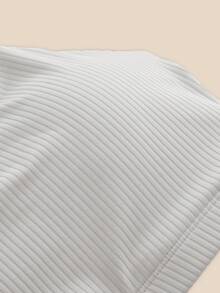 SHEIN Cheerettes 女款素色交叉背日常健身運動內衣 - 灰色 - 查看 7
