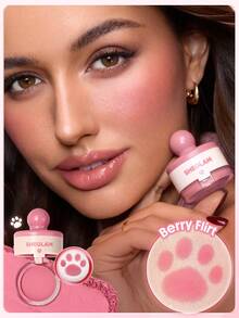 SHEGLAM Cutie Paw 印章腮紅-030 Berry Flirt 持久輕盈粉狀腮紅棒 品牌美妝化妝品 適合女士與女孩 - 030 Berry Flirt - 查看 8