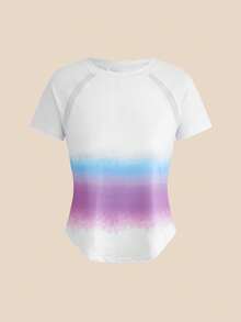Cheerettes Women's Gradient Color Raglan Short Sleeve Sports T-Shirt - Multicolor - View 14
