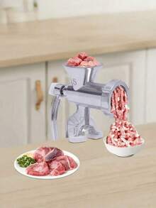 1Pc Multifunctional Hand Crank Meat Grinder & Sausage Stuffer, Manual Food Processor For Chili, Vegetables & Garlic, Portable Kitchen Tool For Home & Outdoor Use - Multicolor - View 6