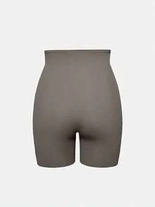 SHEIN 女款高腰休閒日常穿著塑形短褲 - 深灰色 - 查看 2