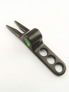 1PC Zinc Alloy Golf Divot Repair Tool Green Fork With Ball Marker Durable Rustproof Lightweight Portable Ergonomic Comfort Grip Black Silver 2 Colors Golf Course Outdoor Sports Accessories Perfect Gift For Golfers - Multicolor - View 7