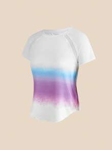 Cheerettes Women's Gradient Color Raglan Short Sleeve Sports T-Shirt - Multicolor - View 11