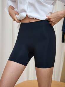 SHEIN 3pcs Solid Antiexposure Shorts - Black - View 4