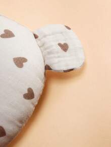 1pc Bear Baby U-Shaped Small Pillow, Spring/Summer/All Seasons, Non-Elastic, Soft & Breathable, Anti-Flat Head Neck Support Pillow, Sweat-Absorbent, Washable, 20*23cm - Chocolate Brown - View 6