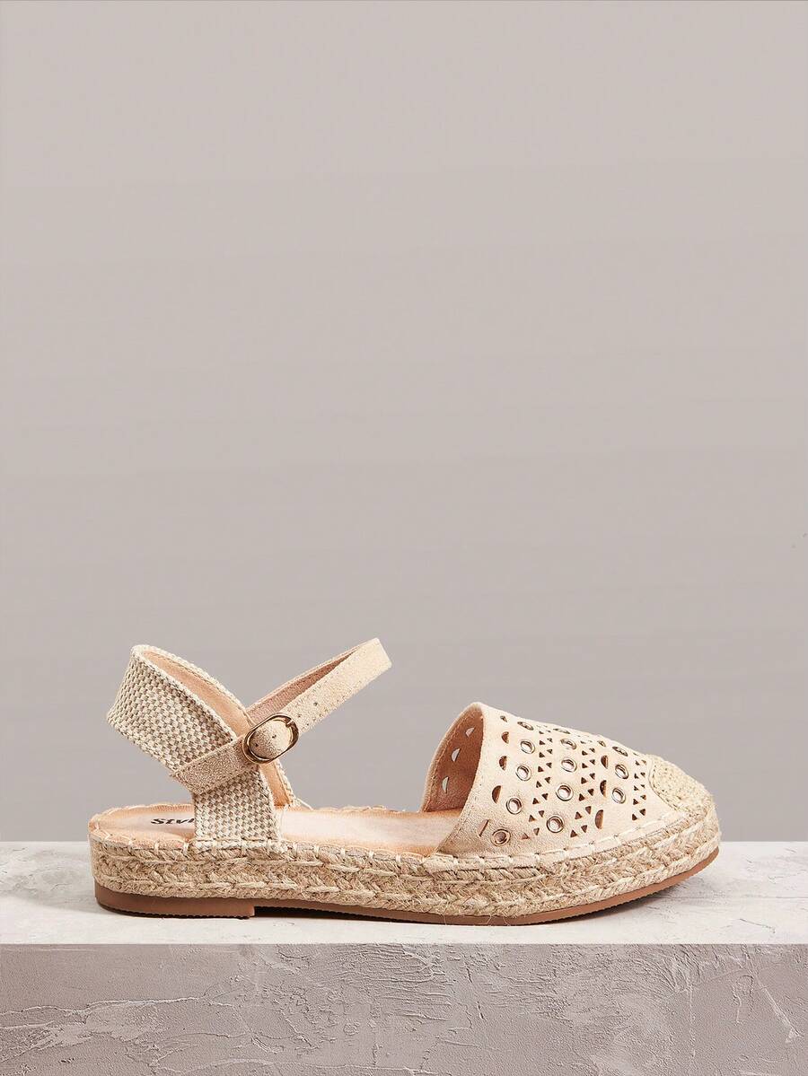 Styleloop Fashion Apricot Hemp Rope Bottom Women's Flat Sole Shoes Comfortable And Breathable Commuting Suitable For Outdoor Vacation Travel Beach Shopping Dail - Apricot - View 1