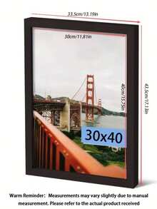 1/3 إطار صور خشبي 30 * 40 سم، يناسب صور 30 * 40 سم/12 * 16 بوصة، متوفر باللون الأحمر/الأسود وألوان أخرى، لا يشمل ورق الصور، هدية عيد ميلاد/تخرج - متعدد الألوان - مشاهدة 15
