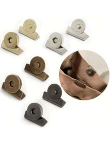8 PCS Magnetic Seamless Closure Gold 4 Colors Snap Fasteners Set For Handbags Clothes DIY Craft Projects Durable Clasps Purse Accessories - A - View 3