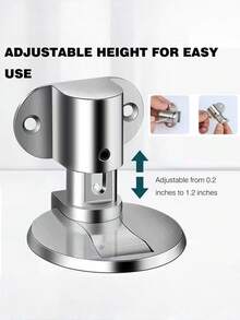 1pc/2pcs Invisible Magnetic Door Stop, Adjustable Door Stop, Magnetic Door Stop, Suitable For Bedroom, Living Room, Bathroom, Magnetic Door Stop, No Need To Drill Door Stop (Silver) - silver - View 8