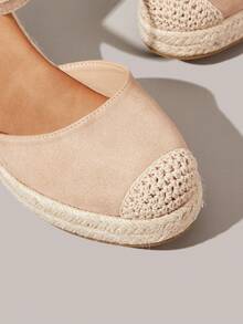 Styleloop Sepatu Wedges & Platform Wanita, Gaya Bohemian, Liburan Pantai, Nuansa Barat, Pakaian Musim Panas, Perlengkapan Perjalanan - Aprikot - View 5