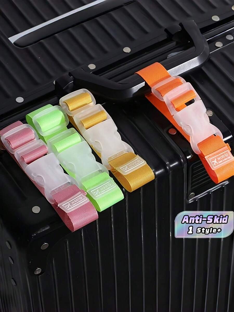 1 Pack Colorful Adjustable Luggage Strap Quick Release Buckle Portable Travel Accessory Car Outdoor Trip Vacation Secure Strong Durable Universal Fit - one size fits all - View 1