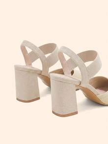 CUCCOO BASICS Zapatos de mujer de tacón alto en color albaricoque clásico y con correa de tobillo desmontable, ideales para el uso diario, vacaciones de primavera y verano, rebajas de verano, Navidad, otoño y Año Nuevo - Albaricoque - Ver 2