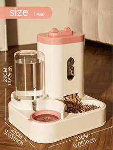 2IN1 Large Capacity Cat Feeder And Water Dispenser Dry Wet Separation 700ml Food Tray 400ml Gravity Water Bowl Durable Plastic Transparent Design For Indoor Travel Pet Cats Dogs - One Size Fits All - View 15
