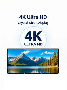 Simple Metal ALR Projector Screen For Home Use, Foldable 4K HD Movie Screen 100 Inch - View 5