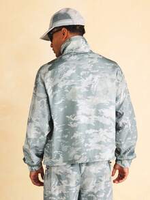 SUMWON Men Camouflage Printed Full-Zip Sports Jacket With Stand Collar Elastic Cuffs And Side Pockets Windbreaker Style - Multicolor - View 3