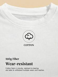 Elaire Anewsta White Round Neck Casual Short Sleeve T-Shirt, Suitable For Spring To Summer Holiday - White - View 5