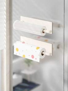 1 Punch-Free Wall-Mounted Kitchen Tissue Holder, Punch-Free Roll Paper Storage Rack, Kitchen Tissue Wrap Towel Storage Rack. - Multicolor - View 15