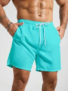 Surfspeed Men's Plus Size Solid Color Beach Shorts For Vacation - Multicolor - View 5