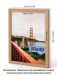 1/3 إطار صور خشبي 30 * 40 سم، يناسب صور 30 * 40 سم/12 * 16 بوصة، متوفر باللون الأحمر/الأسود وألوان أخرى، لا يشمل ورق الصور، هدية عيد ميلاد/تخرج - متعدد الألوان - مشاهدة 18