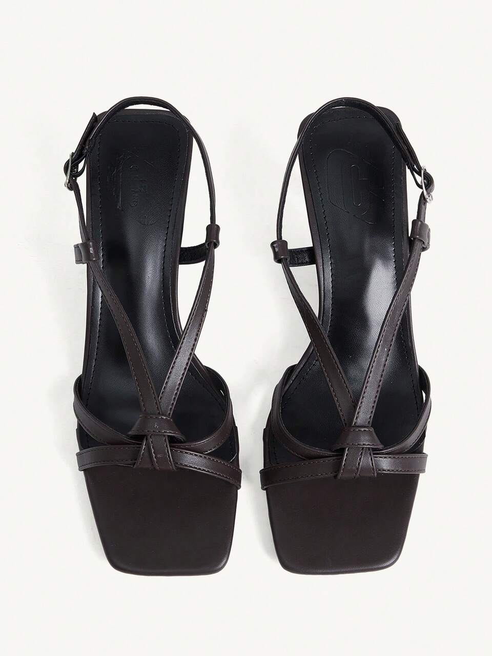 CUCCOO CHICEST Spring And Summer Square Toe Thin-Heeled Sandals Women, Cross-Strapped High-Heeled Sandals, Thin And Tall Vacation Dating Versatile Sandals
